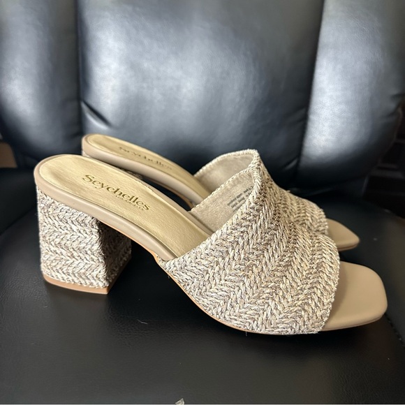 Seychelles Adapt Raffia Heeled Sandal Size 8 - Picture 2 of 7